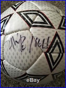 Rod Stewart and band x 8 Signed Autographed Soccer Ball & Backstage Pass