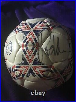 Rod Stewart autographed soccer ball mid 1990's Hollywood Bowl