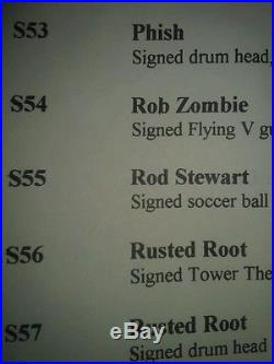 Rod Stewart signed soccer ball