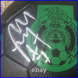 Rogelio Funes Mori Autographed Mexico Soccer Ball Gold Cup Monterrey