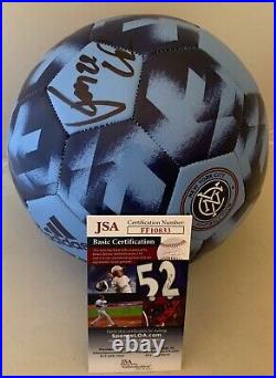 Ronald Matarrita signed New York City FC F/S Logo Soccer Ball NYCFC JSA