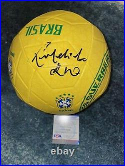 Ronaldihno Signed Official Brazil Soccer Ball Barcelona PSA/DNA