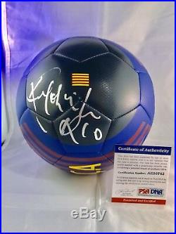 Ronaldinho Gaúcho Hand Signed BARCA Soccer Ball Brazil Futbol PSA DNA CERT