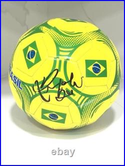 Ronaldinho Hand Signed Brasil Soccer Ball Barcelona Barca Beckett BAS