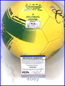 Ronaldinho Hand Signed Brazil Soccer Ball PSA DNA CERT