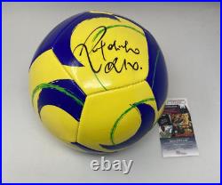 Ronaldinho Signed Brazil Brasil Logo Soccer Ball JSA COA