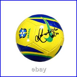 Ronaldinho Signed Brazil Mini Soccer Ball with Beckett COA