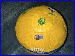 Ronaldinho Signed Official Brazil Soccer Ball Legend Barca FC Beckett