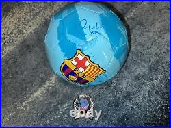 Ronaldinho Signed Official FC Barcelona Soccer Ball Legend Brazil Beckett