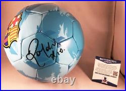 Ronaldinho Signed Soccer Ball FC Brasil Barcelona Barca Beckett BAS COA Ronaldinho Signed Soccer Ball FC Brasil Barcelona Barca Beckett BAS COA