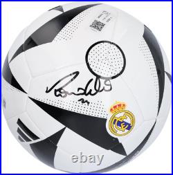 Ronaldo Nazario Real Madrid CF Autographed White Adidas Logo Soccer Ball Ronaldo Nazario Real Madrid CF Autographed White Adidas Logo Soccer Ball