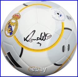 Ronaldo Nazario Real Madrid CF Signed Yellow and Gold Real Madrid Soccer Ball