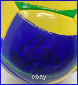 Ronaldo Nazario Signed Brazil Brasil Logo Soccer Ball JSA COA