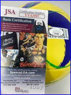 Ronaldo Nazario Signed Brazil Brasil Logo Soccer Ball JSA COA