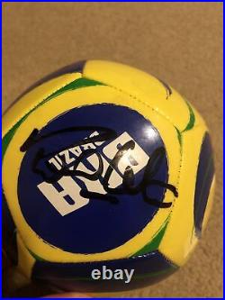 Ronaldo Nazario signed mini Brazil soccer ball JSA Certified