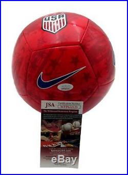 Rose LaVelle USA Women's Soccer Team Signed Nike Red Soccer Ball JSA 145815