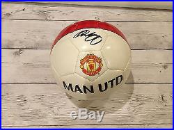 Ryan Giggs Signed Manchester United Soccer Ball PSA DNA COA Autographed PROOF b