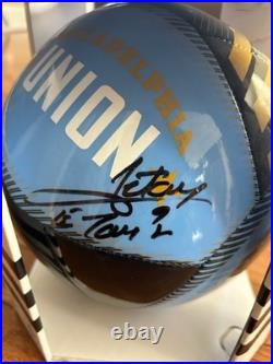 Sebastien Le Toux AUTOGRAPHED Philadelphia Union soccer ball