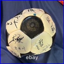 Shanghai Shenhua Signed Soccer Ball with Multiple Player Signatures Logo