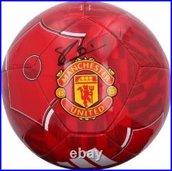 Shea Lacey Manchester United Autographed Red Soccer Ball