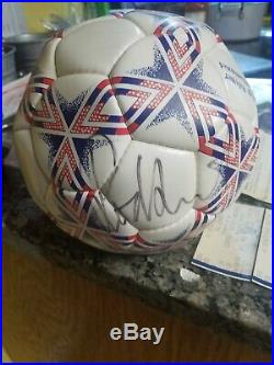 Signed Soccer Ball Autographed By Rod Stewart