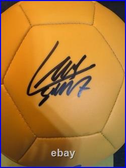 Signed Walmart Sparky Soccer Ball Autograph by Luis Suarez and Radamel Falcao