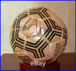 Soccer Ball Autographed by Rod Stewart in 1991 at the Louisiana Superdome