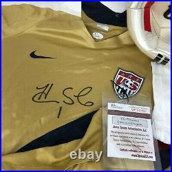 Soccer Hope Solo 2 Autographed Jerseys Photo Ball Team USA JSA Authenticated