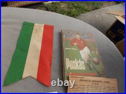 Soccer Puskas Ferenc Book Funeral Paper Pictures Signed Soccer Ball In Case