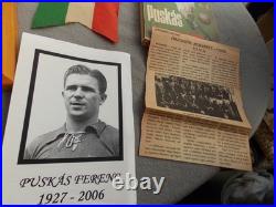 Soccer Puskas Ferenc Book Funeral Paper Pictures Signed Soccer Ball In Case