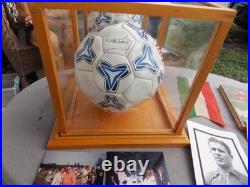 Soccer Puskas Ferenc Book Funeral Paper Pictures Signed Soccer Ball In Case