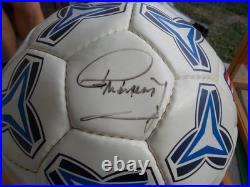 Soccer Puskas Ferenc Book Funeral Paper Pictures Signed Soccer Ball In Case