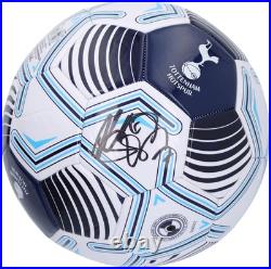 Son Heung-min Tottenham Hotspur F. C. Autographed White & Blue Logo Soccer Ball Son Heung-min Tottenham Hotspur F. C. Autographed White & Blue Logo Soccer Ball