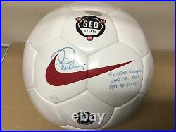 Steiner Sports Mia Hamm Autographed & Inscribed Soccer Ball LE #16 / 19
