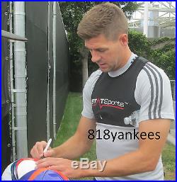 Steven Gerrard Signed 11x14 Photo LA Galaxy Introduction with proof