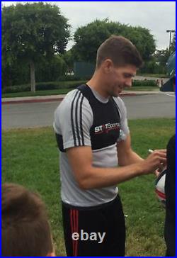 Steven Gerrard Signed Adidas Predator Soccer Ball Dc/coa (proof) Rare (football)