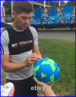 Steven Gerrard Signed Adidas Predator Soccer Ball Dc/coa (proof) Rare (football)