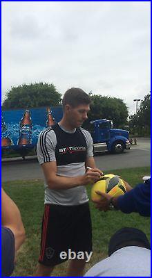Steven Gerrard Signed Adidas Soccer Ball Dc/coa (exact Proof) Liverpool Football