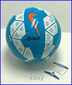 Steven Gerrard Signed Blue Nike Pitch Soccer Ball Galaxy Beckett BAS B55750