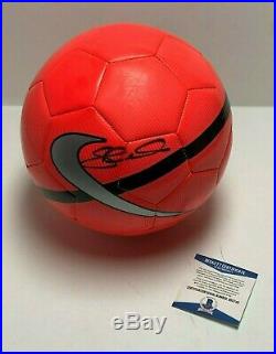 Steven Gerrard Signed Blue Nike Soccer Ball LA Galaxy Beckett BAS B55748