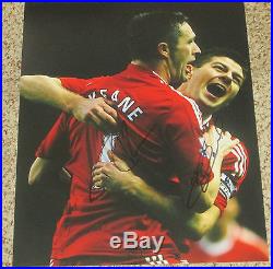 Steven Gerrard and Robbie Keane Signed 11x14 Photo Liverpool LA Galaxy proof