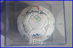 Sydney 2000 Olympic Logo Ball Signed By The Womans Silver Medal Soccer Team