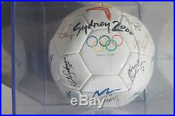 Sydney 2000 Olympic Logo Ball Signed By The Womans Silver Medal Soccer Team