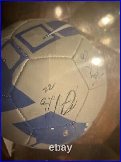 Taylor Twellman, Rob Valentino And Shalrie Joseph Autographed Soccer Ball