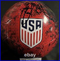 Team USA Christian Pulisic Signed Soccer Ball JSA Certified AC Milan