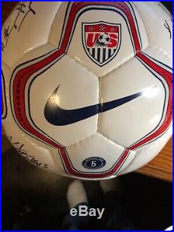 Team U. S. A. 2015 Womans World Cup signed soccer ball Kristine Lilly + others