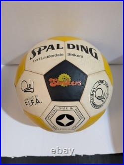Teofilo Cubillas 1983 Signed Autograph NASL/Ft Laud Strikers Soccer Ball+20Sigs