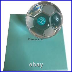 Tiffany &Co SIGNED CRYSTAL GLASS SOCCER BALL NWOT