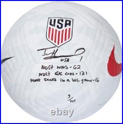 Tim Howard USMNT Signed Logo Nike Soccer Ball with Multiple Inscs LE of 10 Tim Howard USMNT Signed Logo Nike Soccer Ball with Multiple Inscs LE of 10