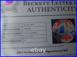 Toronto FC Signed Match-Used Soccer Ball from the 2021 with 33 Autos-BAS & JSA